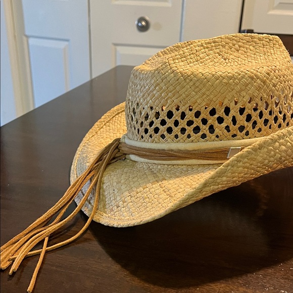 Shady Brady hat Woven Straw Western Hat with Braided Leather Band - Picture 5 of 12